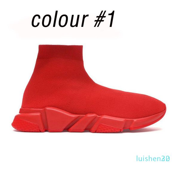 

2019 speed trainer socks shoes for mens women triple black white red casual shoes fashion designer sneakers ankle bootl30 l22