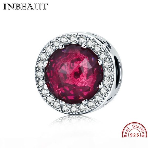 

inbeaut vintage 925 sterling silver glass charm bracelets bead for women s925 crystal ball beads charms fit designer bracelet, Black