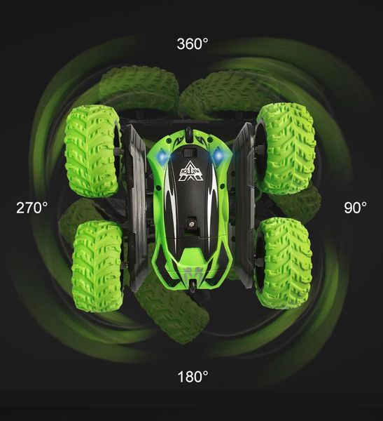 

rc stunt car 2.4g 4wd drift rock crawler roll car rotating filp vehicle models remote control toys for children boys gift 06