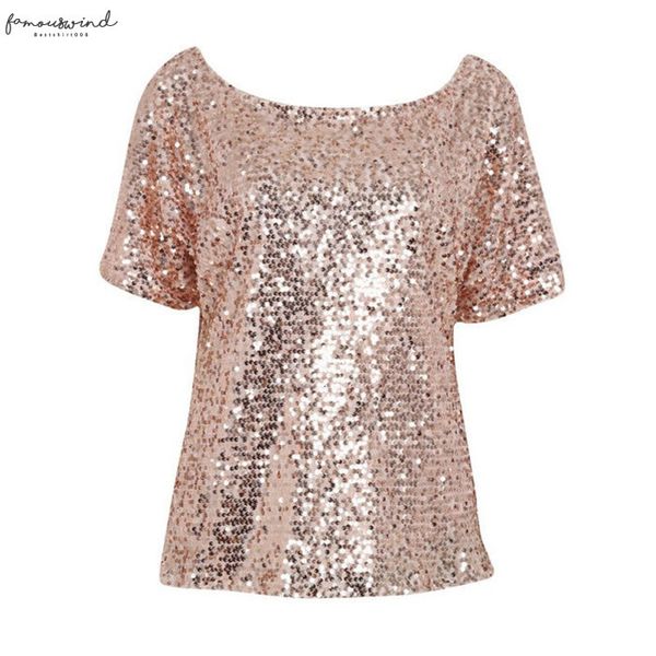 

n 2020 women lady sequin stitching blouse fashion bling 3 4 sleeve shirt summer shirt women clothing, White