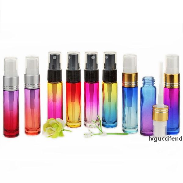 

color gradient 10ml fine mist pump sprayer glass bottles designed for essential oils perfumes cleaning poducts aromatherapy bottles
