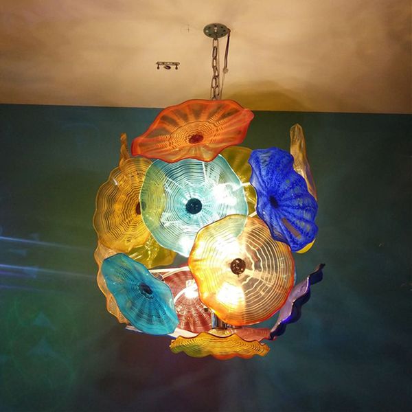 

lamps colored blown chandeliers lightings decorative murano glass flower pendant lights 32 inches high led italian style plate chandelier