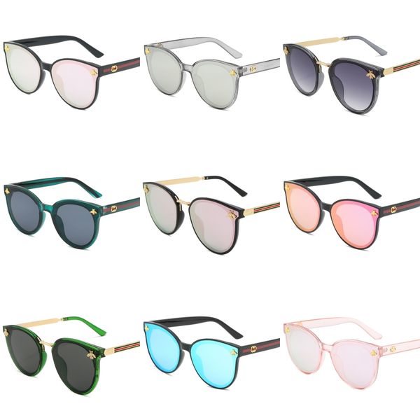 

new sunglasses small bees round frame sunglasses men and women fashion glasses trend sunglasses uv400 778, White;black