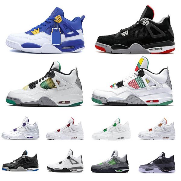 

4 4s мужчины обувь баскетбол суд фиолетовый зеленый metallic кактус джек carnival горячий пунш loyal синий motosports неоновые разводят спор