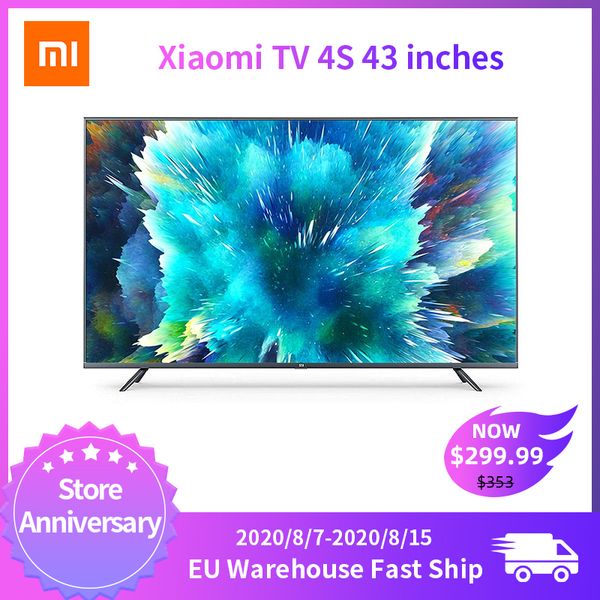 

xiaomi tv 4s 43 inches 4k smart television 2g+8g storage support miracast netflix dvb-t2+c/dvb s2 intellgent led television