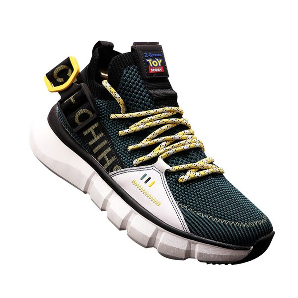 

men shoes men's fashionable shoes men's versatile sports casual mesh knitted breathable running zapatos de hombre, Black