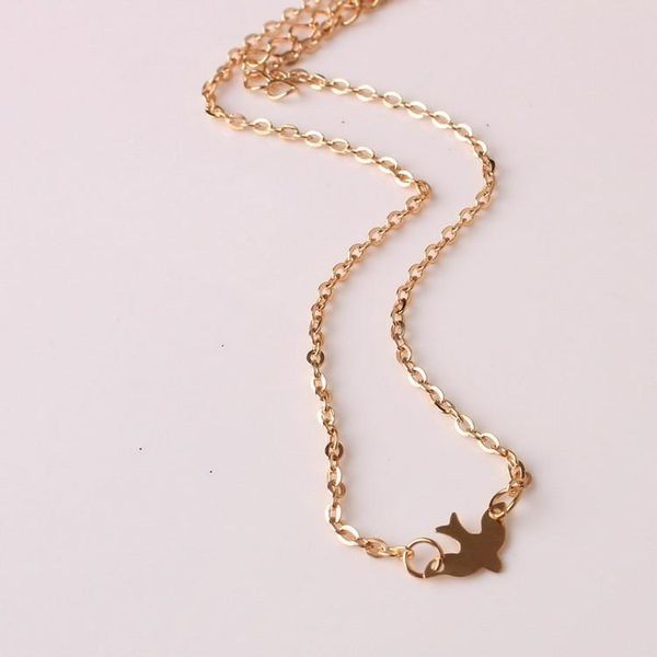 

ahmed jewelry simple gold plated birds necklace clavicle chains charm womens fashion jewelry colar maxi necklace for women hot, Silver