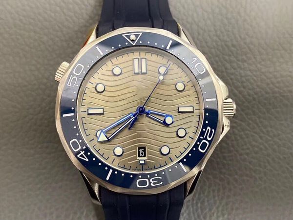 

super montre de luxe 8500 fully automatic mechanical men's watch 316l fine steel sapphire glass 39.5mm*11mm waterproof 300m, Slivery;brown