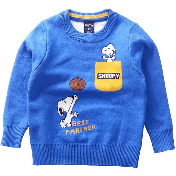 

bpndb boys pullover 2020 new baby fashion boys warm sweaterpullover sweater2020 new children's sweater baby warm children's sweate, Blue