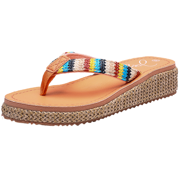 

slippers 2021 summer women home fashion female bohemia sandals flip flops beach ladies wedge platform thongs, Black