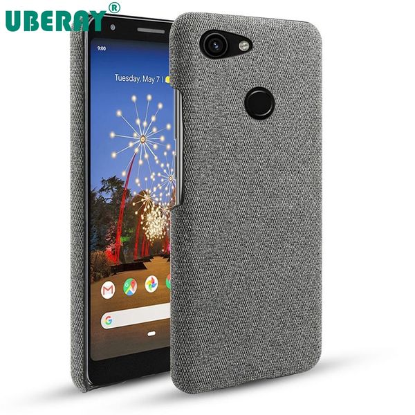 

for google pixel 3a 3a xl case slim retro woven fabric cloth anti-scratch hard pc back cover for google pixel 3 3 xl 2 xl 4 case
