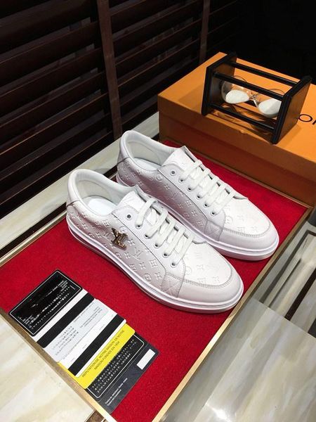 

2020e limited edition letter leather print men's daily lace up casual shoes, high-end fashionable wild outdoor sneakers, size: 38-451, Black