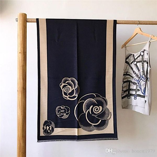 

new autumn and winter women's scarf and shawl designer cashmere multi-functional fashion scarf 180*70cm, Blue;gray
