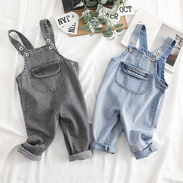 

belt 2020 korean style and children's wear jeans children's clothing boy's girl's jeans pants baby's casual jumpsui, Blue