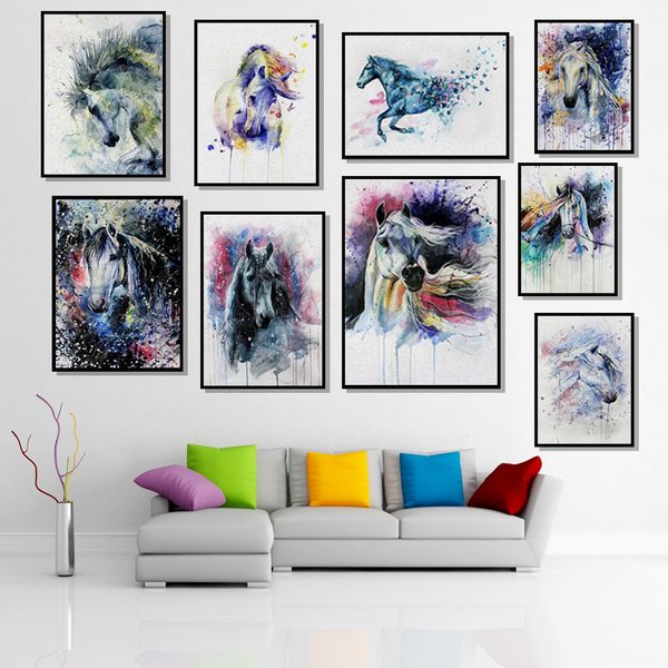

canvas oil painting abstract wall art canvas prints animal horse painting decorative wall pictures living room home decoration