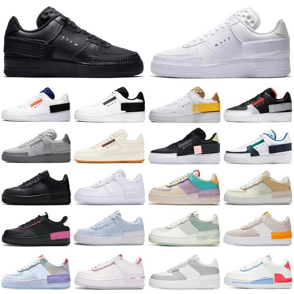 

2020 shadow type 1 n354 men women running shoes triple black white sail pale ivory outdoor grey fog mens trainers sports sneakers runners