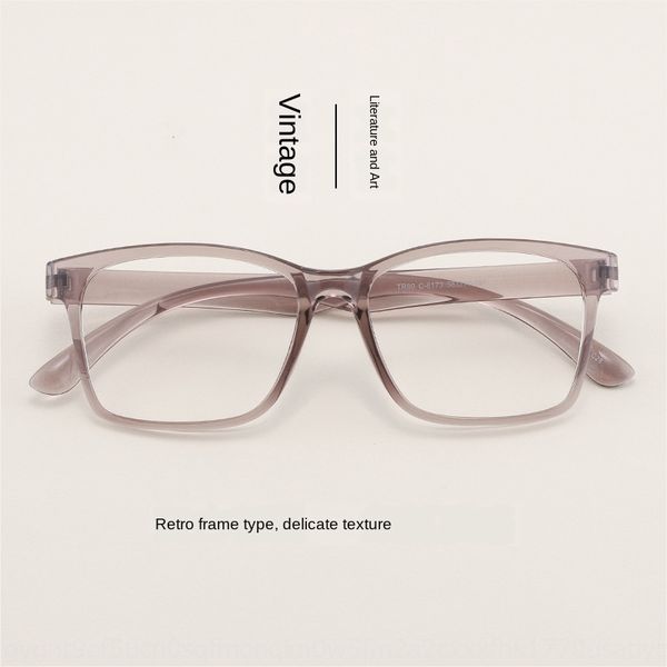 

ultra light large frame tr90 myopia plain glasses myopia glasses can be equipped with 6173 degrees, Silver
