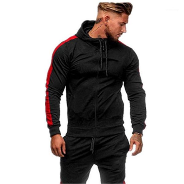 

повседневная одежда zipper мода tide жаккарда толстовки флис куртки осень фуфайки осени пальто мужчины с капюшоном кардиган спорт, Black