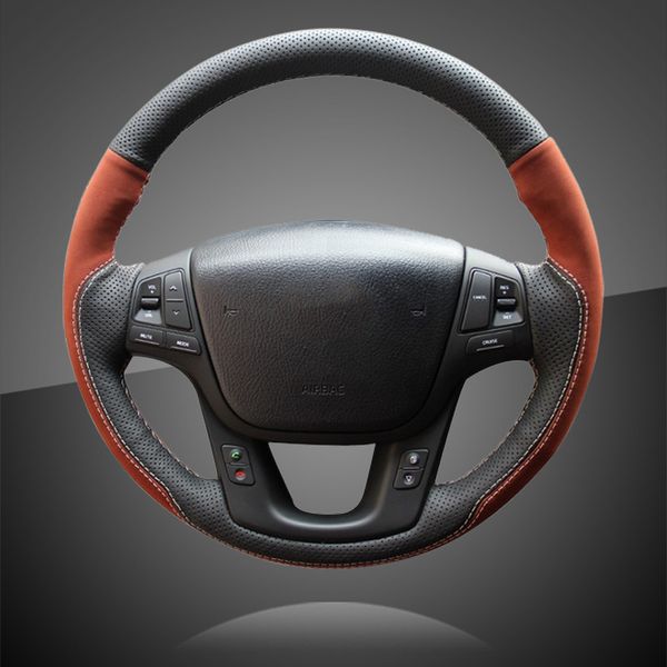 

авто оплетка на руль обложка для kia sorento 2009-2014 kia ​​cadenza k7 2011-2020гга автомобилей оплетка рулевого колеса обложки кожи