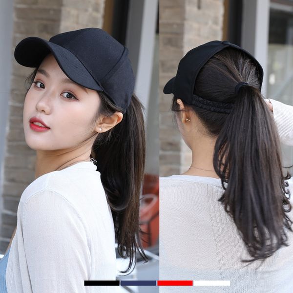 

women's half-empty ponytail baseball baseball cap sun sun hat outdoor leisure empty hat sunshade cap, Blue;gray