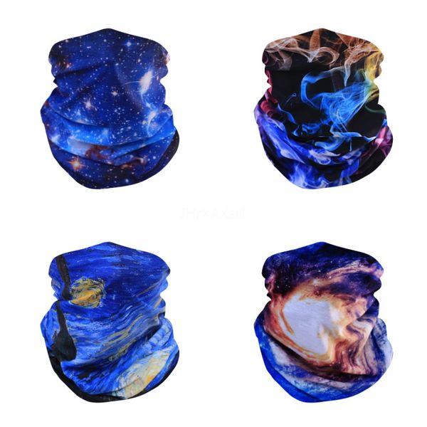 

3d seamless magic scarf outdoor print headwear bandana sport tube uv face mask workout hiking motorcycle cycling fa #938#416, Black