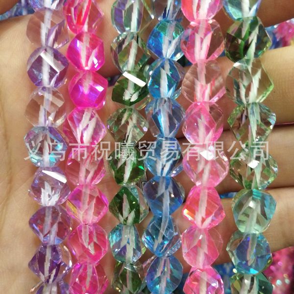 

facet flashstone beads cutting bracelet powder diy bracelet crystal crystal scattered beads semi-finished diy accessories, Silver