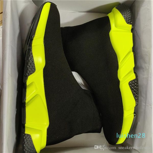 

designer shoes speed trainer black red gypsophila triple black fashion flat sock boots men women casual shoes runner with dust bag l28