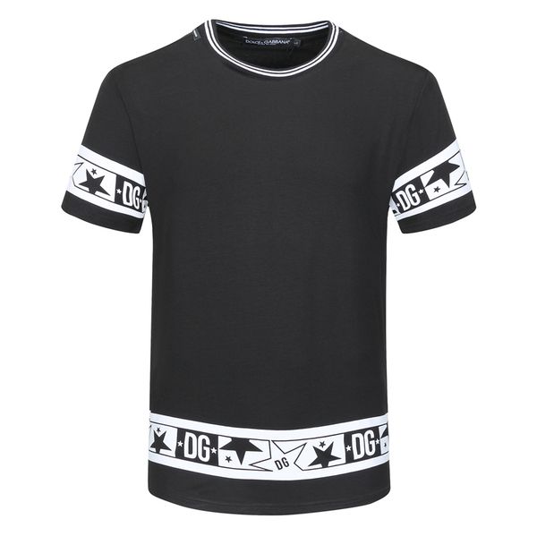 

casual designers t shirts mens clothing brand tee shirt fashion summer tide braned letters printed luxurious men shirt clothing m-3xl, Black;brown