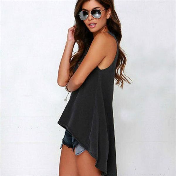 

cap sleeve new 2020 women black hollow out tank vest sleeveless blusa casual loose shirt blouse crochet cheap, White