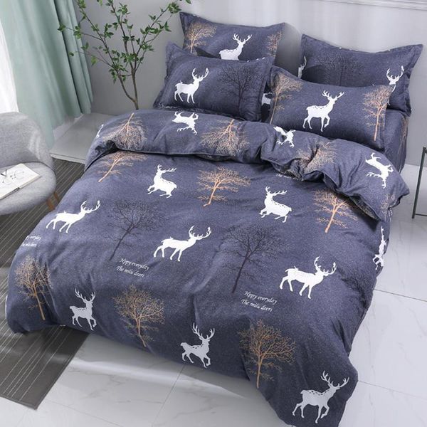 

2/3pcs printing bed set comforter bedding sets duvet cover set king  size bedclothes quilt cover pillow case home textiles