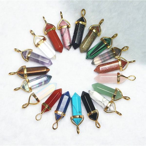 

2016 us 078 51 offhot продать шестиугольной колонку природного камня кулон цепь choker ожерелье для женщин мода jewelrychoker ожерелье pataf, Black