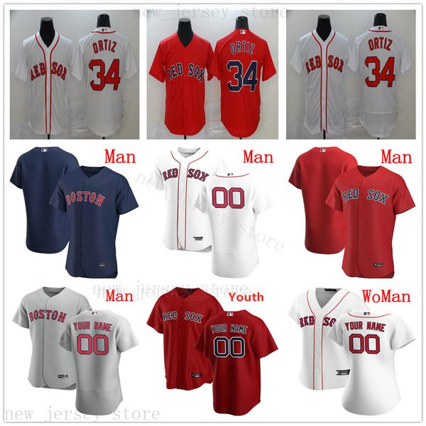 

custom 2020 new baseball 34 david ortiz jerseys 8 carl yastrzemski 16 andrew benintendi 2 xander bogaerts 15 dustin pedroia men kids women, Blue;black
