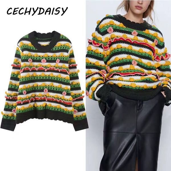 

women's sweaters woman autumn winter 2021 loose casual clothes jumper femme chandails, White;black