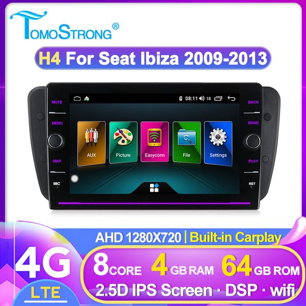 

ips car multimedia player for seat ibiza 6j 2009 2010 2012 2013 2.5d screen radio audio gps navigation 4g lte built in carplay car dvd