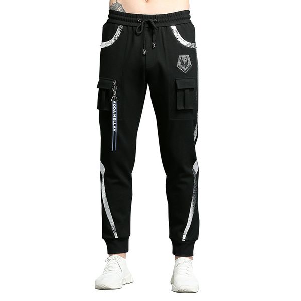 

2020 new arrival men's pants summer fashion mens europe and america style panelled pencil pant casual men trousers size m-4xl