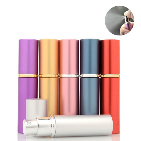 

5 ml mini portable for travel aluminum refillable perfume bottle with spray&empty cosmetic containers with atomizer