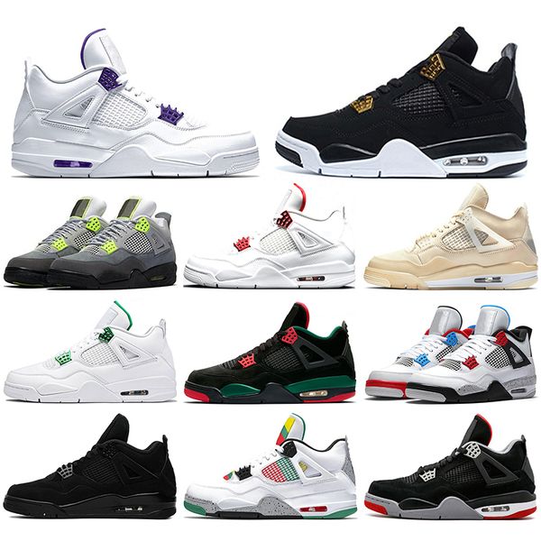 

дешевые jumpman 4 4s мужские кроссовки баскетбол обувь sail неон metallic фиолетовый rasta легкая атлетика мужчины спорт кроссовки размер 40