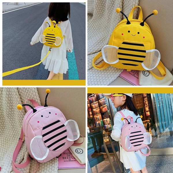 

esfgj children's er tong bao er tong bao children's bag 2019 new little bee boys and girls backpack cartoon backpack baby kinderga