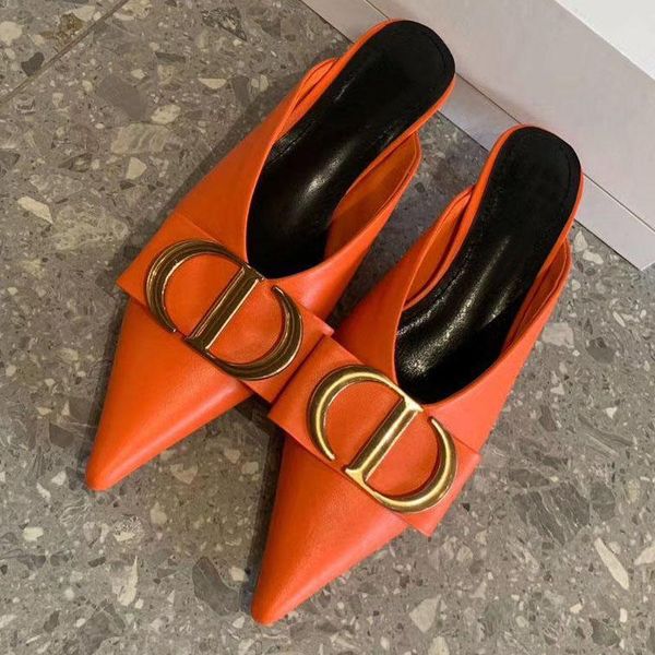 

color women's genuine leather slip-on high heel sandals slingback elegant ladies summer evening pumps party shoes, Black