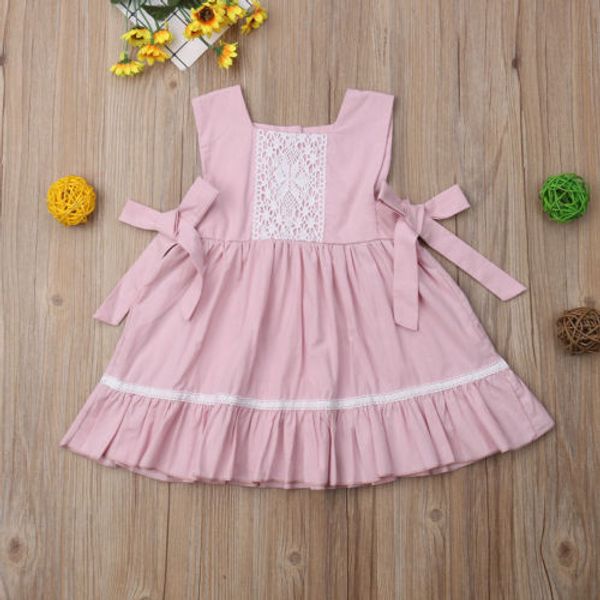 

summer fashion girl cute ruched princess dress kids baby party pageant tutu dresses clothes us, Red;yellow