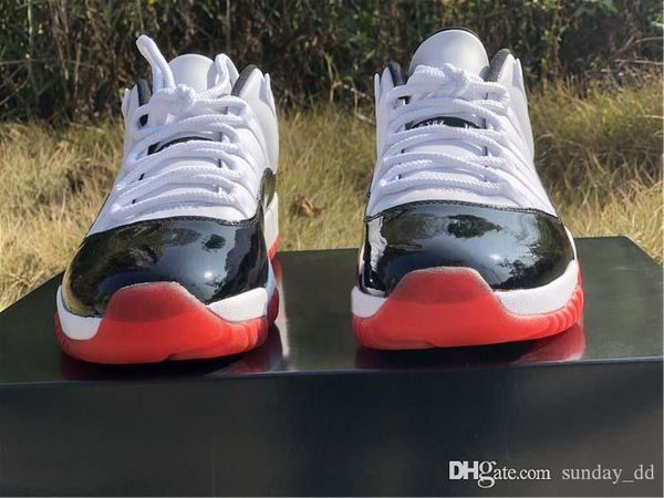 

air authentic 11 low white bred man basketball shoes 11s men black true red retro athletic sneakers with original box av2187-16