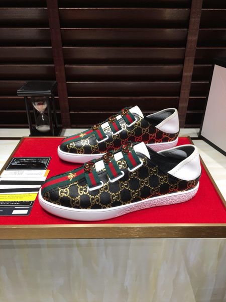 

2020f customized fashion men's casual shoes luxury lace up outdoor shoes coach sneakers leather low-men's tennis sneakers1, Black