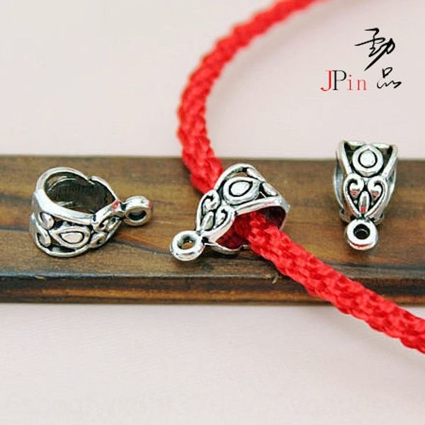 

accessories tibetan silver chain chain alloy three-way big hole pendant leather rope necklace pendant connection head buckle