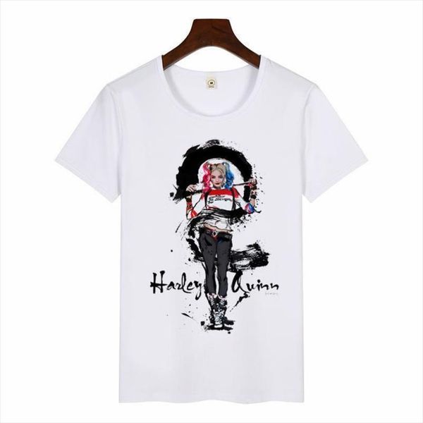 

harley quinn print t shirt 2020 womens harajuku the joker shirt graphic tees women casual t shirt the black friday, White