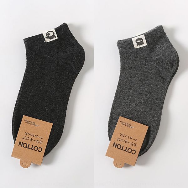 

мужские мода лодки новой лодки хлопок хлопок пятка ткань носки анти-скольжения твердых талии носков цвета низких, Black