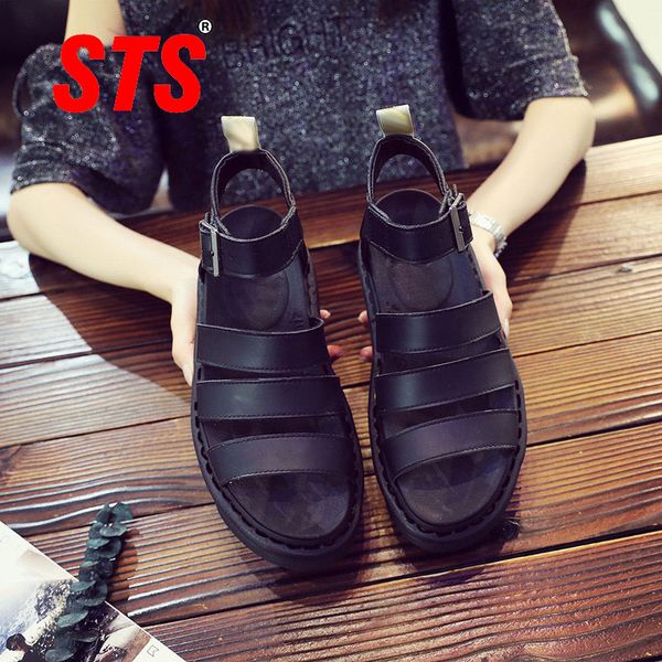 

sts 2020 new women's shoes summer style outdoor non-slip breathable wonmen fashion trend black beach shoes lady casual sandals
