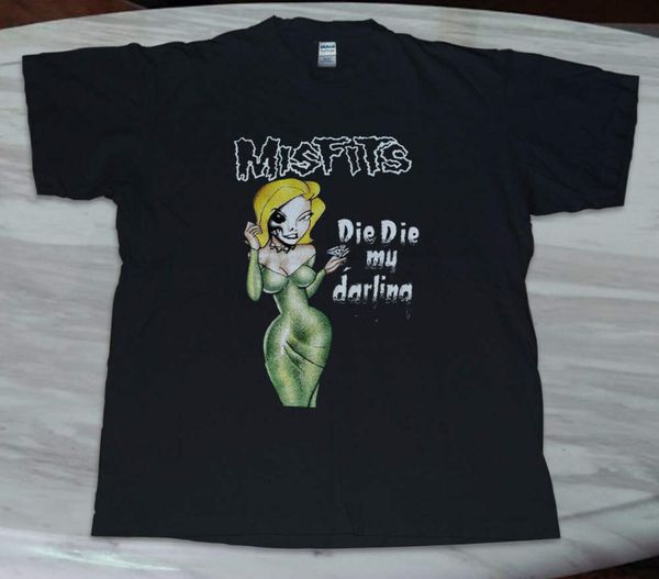 

vintage misfits die my darling youth t shirt, Gray;blue