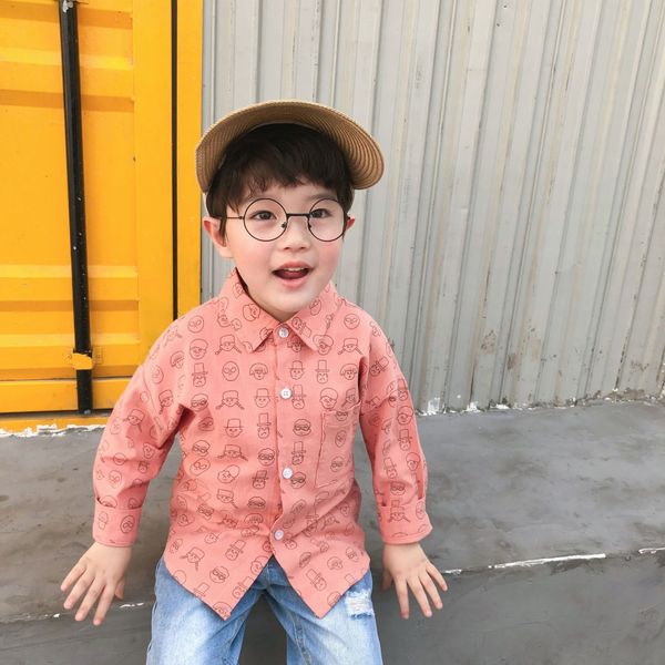 

jzfid yi ran children's autumn clothes 2020 new korean style boy casual cartoon baby cardigan tong chen shan tong chen shan shirt child, White;black