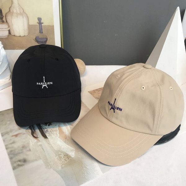 

summer 2020 new korean east gate tower satin soft letter baseball cap female baseball cap sun hat sun hat sunshade, Blue;gray