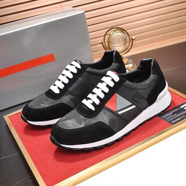 

technical fabric sneakers mens shoes fashion classic soft footwears breathable lightweight low lace -up sports men shoes manner, Black